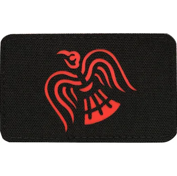 Nášivka Nášivka M-Tac Raven Flag Laser Cut - černá-červená
