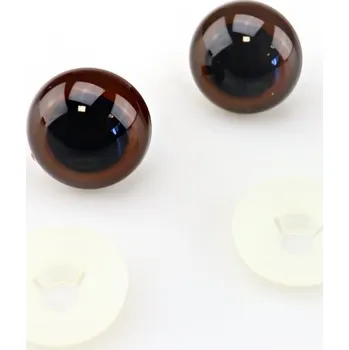 Pro Háčkování Oči bezpečnostní 20 mm hnědé Počet: 1 pár