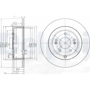 Brzdový kotouč Brzdový kotouč DELPHI BG4136