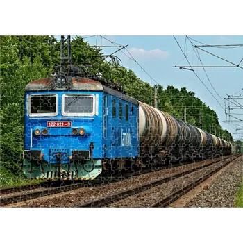 Puzzle Puzzle s lokomotivou 122 021-9 120 dílků (foto puzzle vlak lokomotiva )