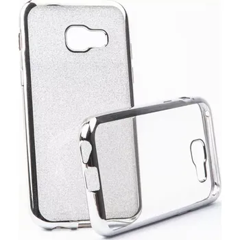 Pouzdro na mobilní telefon Pouzdro Glitter Case Elektro Samsung Galaxy A3 2017 A320 Stříbrné