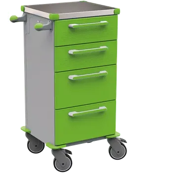 TINY 151 N vozík zdravotnický, plast ABS, zelená