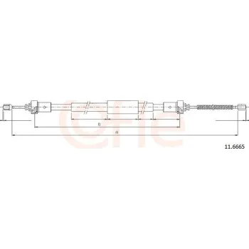 Auto-moto Tažné lanko, parkovací brzda COFLE 11.6665