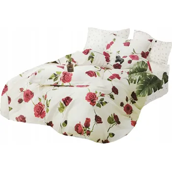 Povlečení POVLEČENÍ 160X200 SATÉNOVÁ BAVLNA + 2 POVLAKY NA POLŠTÁŘ 70X80 SADA POVLEČENÍ RÓŻE