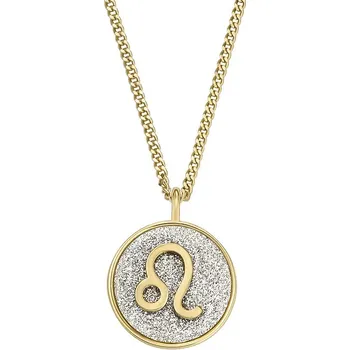 Náhrdelník Fossil Pozlacený náhrdelník znamení Lev JOA00950710 + 2 měsíce na vrácení zboží