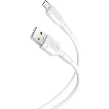 Datový kabel XO NB212 USB kabel - Micro USB / 1m / 2,1A bílý