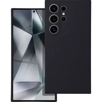 Pouzdro na mobilní telefon SILIKONOVÉ pouzdro MAG COVER kompatibilní s MagSafe pro SAMSUNG S24 Ultra černé