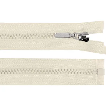 Zip Kostěný zip No 5 délka 30 cm s ozdobným jezdcem, malé, 306 béžová nejsv.