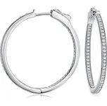 Silvego Stříbrné kruhové náušnice s unikátním zapínáním Karin JJJ0107 + 2 měsíce na vrácení zboží