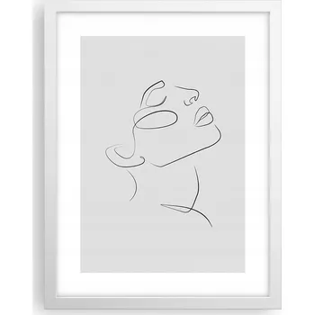 Obraz Obraz plakát v bílém rámu do obýváku 30x40 žena foto plakáty na zeď