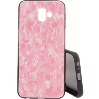 Pouzdro na mobilní telefon Marble Glass Samsung Galaxy J6+ 2018 J610 Růžové