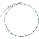 Silvego Ocelový řetízek na nohu - tmavě zelený KMM1745 + 2 měsíce na vrácení zboží