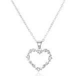 Beneto Romantický stříbrný náhrdelník se zirkony AGS1239/47 + 2 měsíce na vrácení zboží