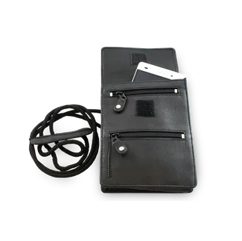 Obal na doklad Kožené pouzdro na doklady s popruhem Arwel