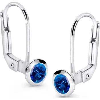 Náušnice Cutie Diamonds Půvabné visací náušnice z bílého zlata se safíry DZ8003-55-SF-X-2 + 2 měsíce na vrácení zboží