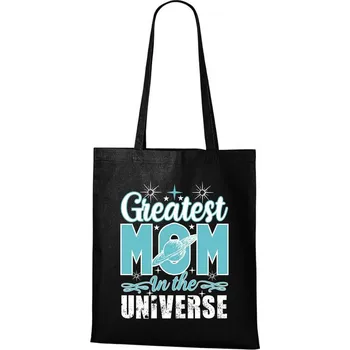 DOBRÝ TRIKO Bavlněná taška s potiskem Greatest mom Barva: Černá