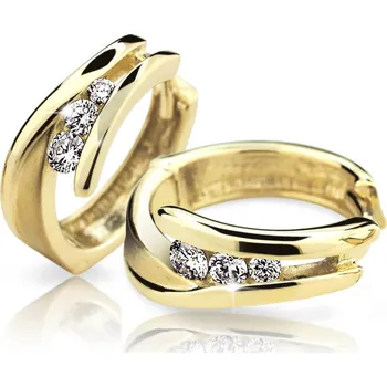 Náušnice Cutie Diamonds Půvabné kruhové náušnice ze žlutého zlata s brilianty DZ6433-1794-80-00-X-1 + 2 měsíce na vrácení zboží