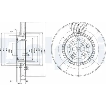 Brzdový kotouč Brzdový kotouč DELPHI BG9514