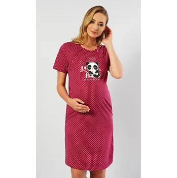 Dámské noční prádlo Vienetta Dámská noční košile mateřská My love Barva: Šedá - světle, Velikost: XL