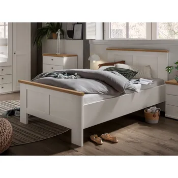 Postel Postel MARLOW bílá/dub bianco plocha spaní 90x200 cm