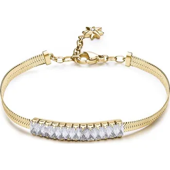 Náramek Brosway Pozlacený náramek s kubickými zirkony Hádek Desideri BEI088 + 2 měsíce na vrácení zboží