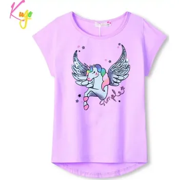 Dívčí tričko kr.r. Kugo KC9974 fialové