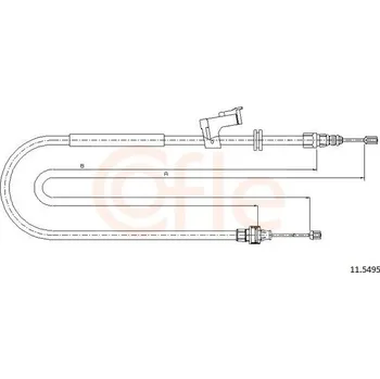 Auto-moto Tažné lanko, parkovací brzda COFLE 11.5495