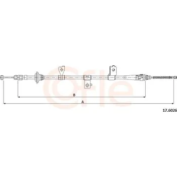 Brzdový systém Tažné lanko, parkovací brzda COFLE 92.17.6026
