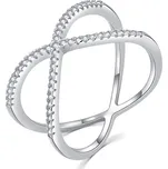 MOISS Minimalistický dvojitý prsten ze stříbra se zirkony R00021 52 mm + 2 měsíce na vrácení zboží