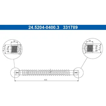 Brzdová hadice Brzdová hadice ATE 24.5204-0400.3