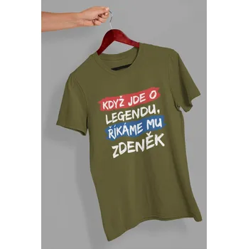 Pánské tričko Pánské tričko Zdeněk Barva: Khaki, Velikost: 4XL
