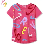 Dívčí tričko kr.r. Kugo HC9335 sytě růžová