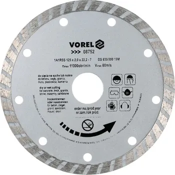 Řezný kotouč Kotouč řezný diamantový 125 x 22,2 x 2,0 mm turbo