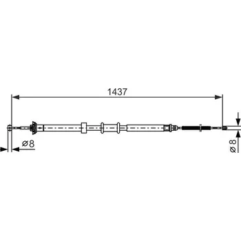 Lanko parkovací brzdy Tažné lanko, parkovací brzda BOSCH 1 987 482 391