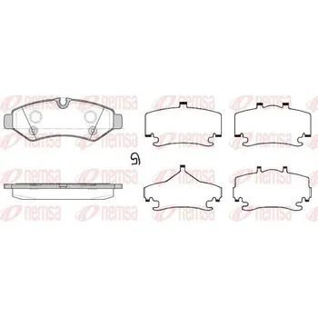 Brzdová destička Sada brzdových destiček, kotoučová brzda REMSA 1867.00