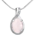 Silvego Stříbrný přívěsek s přírodním růženínem JST14810RU + 2 měsíce na vrácení zboží