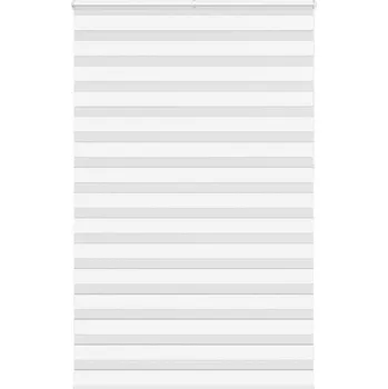 vidaXL Zebra roleta bílá 140x230 cm šířka látky 135,9 cm polyester