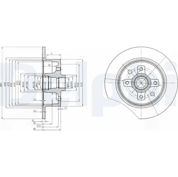 Brzdový kotouč Brzdový kotouč DELPHI BG2571