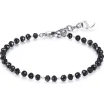 S'Agapõ Náramek s černými korálky Happy SHAC49 + 2 měsíce na vrácení zboží
