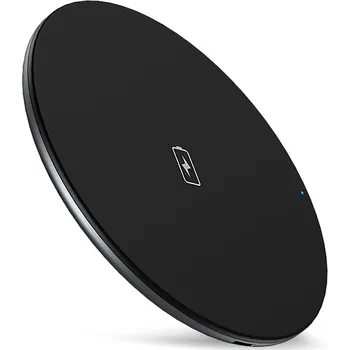 Bezdrátová nabíječka / nabíjecí podložka Qi FORCELL - 15W - hliníková - černá