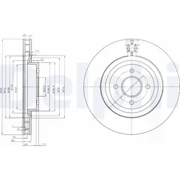 Brzdový kotouč Brzdový kotouč DELPHI BG3852