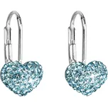 Evolution Group - Pavona Srdíčkové náušnice s krystaly 31125.3 aquamarine + 2 měsíce na vrácení zboží