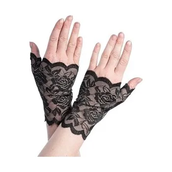 Rukavice Gotické krajkové bezprsté rukavice s růžemi