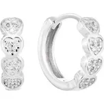 Evolution Group - Pavona Stříbrné kruhové náušnice se srdíčky 11323.1 + 2 měsíce na vrácení zboží