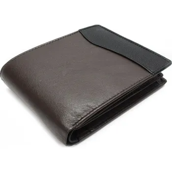 Hnědočerná pánská kožená peněženka 513-17261A-47/60