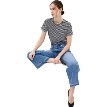 Dámské tričko GAP ORGANIC XXS Bílá, Černá