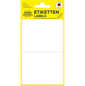 Samolepící etiketa Avery Zweckform 3046 Etikety na ruční popis 77x59 mm, 8 ks, bílé