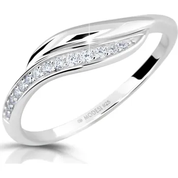 Prsten Modesi Elegantní stříbrný prsten se zirkony M00210 51 mm + 2 měsíce na vrácení zboží