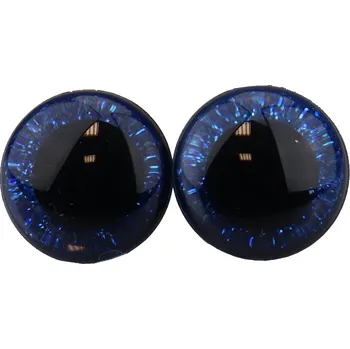 Pro Háčkování Oči bezpečnostní třpytivé tmavě modré 25 mm Počet: 1 pár