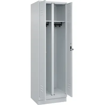 Šatní skříň Šatní skříň C+P Cabo, dovírající dveře, 600 x 500 x 1950 mm, podstavec, šedá